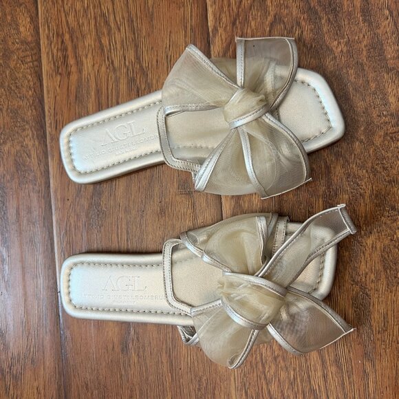 AGL Attilio Giusti Leombruni Slides w/ Bow – Size 7 (Brand New) - Picture 1 of 6